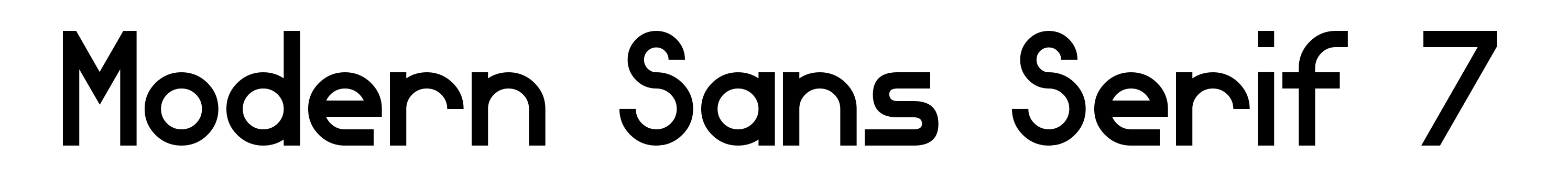 Modern Sans Serif 7